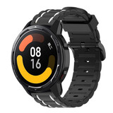 Strap-it® Xiaomi Watch S1 sport gesp band (zwart/wit) Strap-it® Xiaomi Watch S1 sport gesp band (zwart/wit)