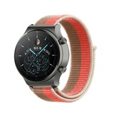 Strap-it® Huawei Watch GT 2 Pro nylon band (pink pomelo) Strap-it® Huawei Watch GT 2 Pro nylon band (pink pomelo)