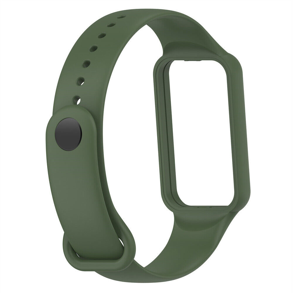Strap-it® Strap-it Amazfit Band 7 siliconen bandje (legergroen)