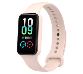 Strap-it® Amazfit Band 7 siliconen bandje (lichtroze)