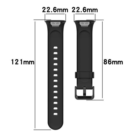 Strap-it® Strap-it Xiaomi Smart Band 7 Pro siliconen bandje (zwart)
