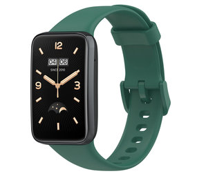Strap-it® Xiaomi Smart Band 7 Pro siliconen bandje (donkergroen)