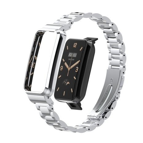 Strap-it® Strap-it Xiaomi Smart Band 7 Pro stalen bandje (zilver) Strap-it® Strap-it Xiaomi Smart Band 7 Pro stalen bandje (zilver)