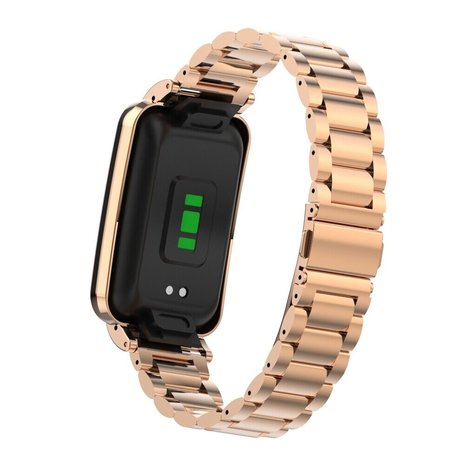 Strap-it® Strap-it Xiaomi Smart Band 7 Pro stalen bandje (rosé goud)