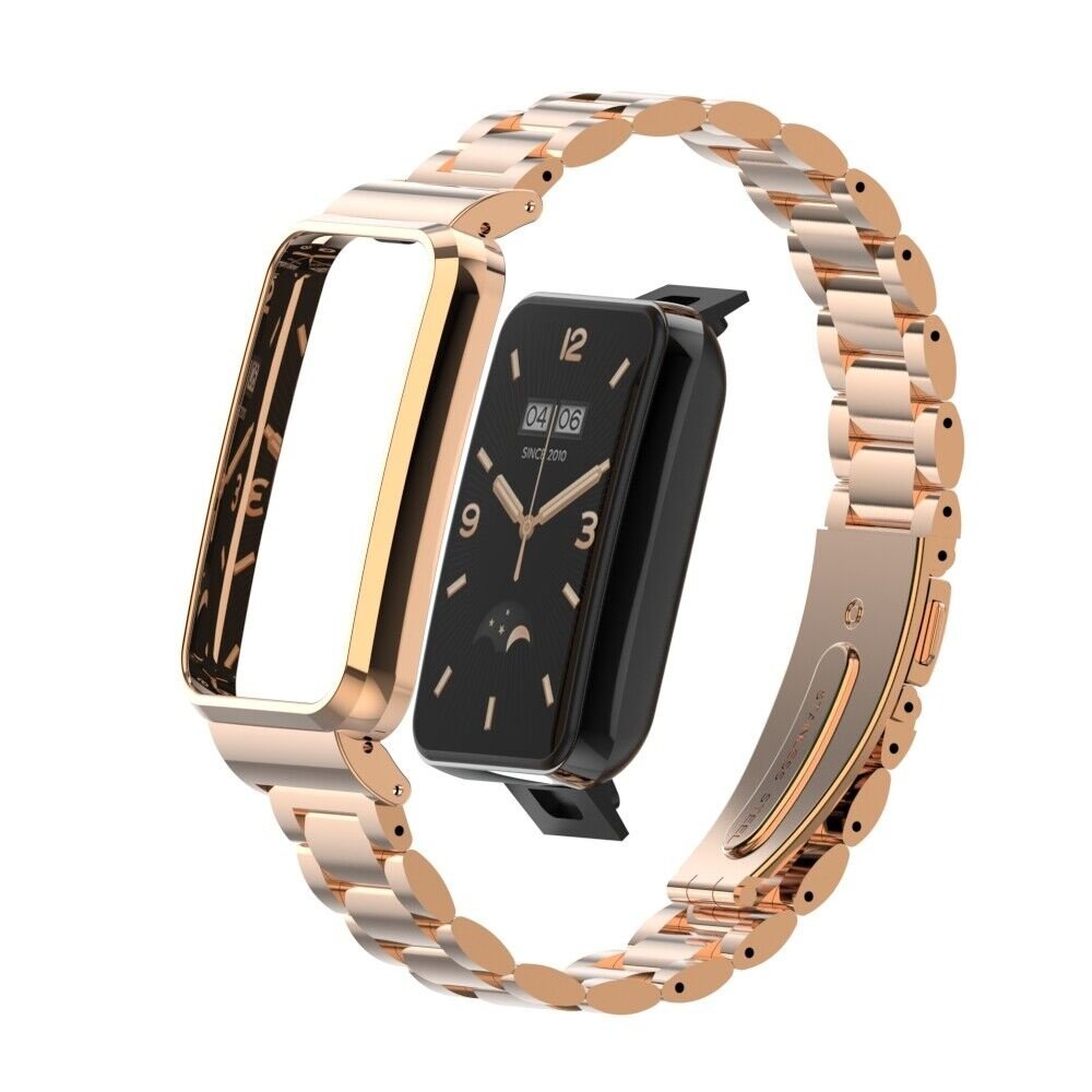 Strap-it® Strap-it Xiaomi Smart Band 7 Pro stalen bandje (rosé goud)