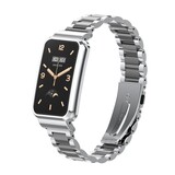Strap-it® Xiaomi Smart Band 7 Pro stalen bandje (zilver/zwart) Strap-it® Xiaomi Smart Band 7 Pro stalen bandje (zilver/zwart)