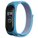 Strap-it® Xiaomi Mi Band 6 nylon bandje (lichtblauw)