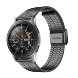 Strap-it® Samsung Galaxy Watch 46mm roestvrij stalen band (zwart)