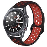 Strap-it® Samsung Galaxy Watch 3 sport band 45mm (zwart/rood)
