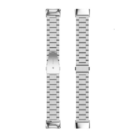 Strap-it® Strap-it Fitbit Charge 5 stalen band (zilver)