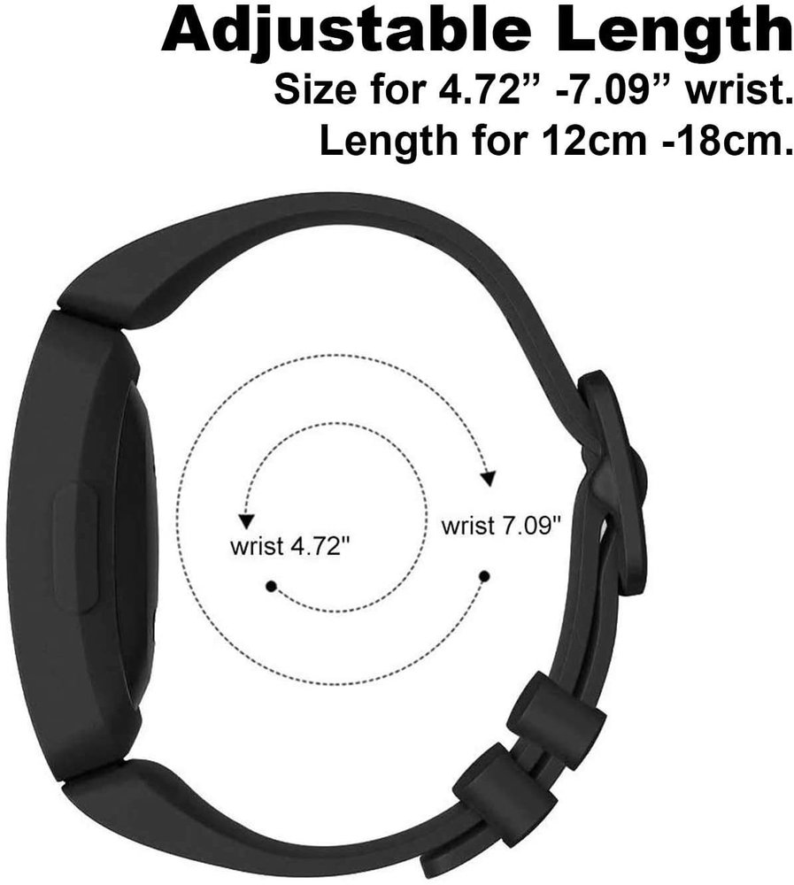 Strap-it® Strap-it Fitbit Ace 3 siliconen bandje (zwart)