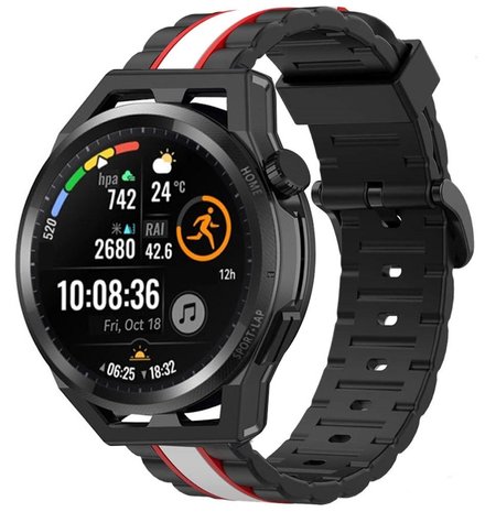 Strap-it® Strap-it Huawei Watch GT Runner Special Edition band (zwart/wit)