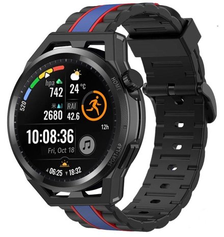 Strap-it® Strap-it Huawei Watch GT Runner Special Edition band (zwart/blauw)
