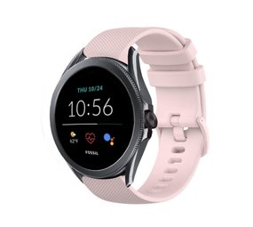 Strap-it® Fossil Gen 5e 44mm luxe siliconen bandje (roze)