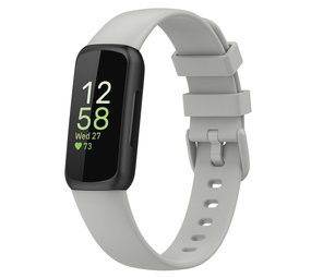 Strap-it® Fitbit Inspire 3 siliconen bandje (grijs)