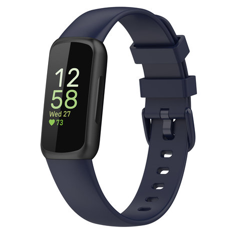 Strap-it® Strap-it Fitbit Inspire 3 siliconen bandje (donkerblauw)
