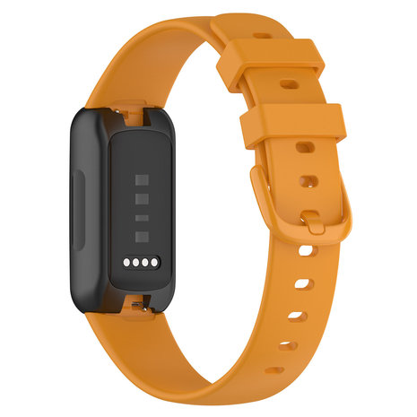 Strap-it® Strap-it Fitbit Inspire 3 siliconen bandje (oranje)