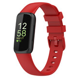Strap-it® Fitbit Inspire 3 siliconen bandje (rood)