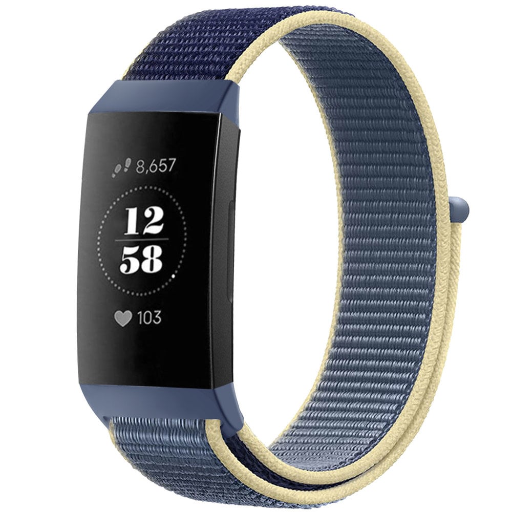 Strap-it® Strap-it Fitbit Charge 4 nylon band (oceaan blauw)