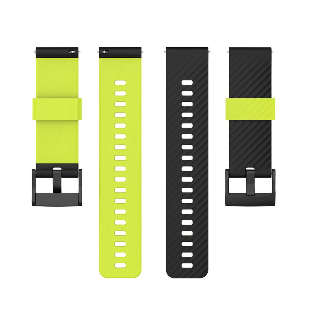 Strap-it® Strap-it Suunto 7 siliconen bandje (lichtgroen/zwart)