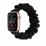 Strap-it® Apple Watch Scrunchie bandje (zwart)