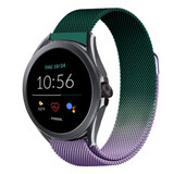 Strap-it® Fossil Gen 5e 44mm Milanese band (paars/groen)