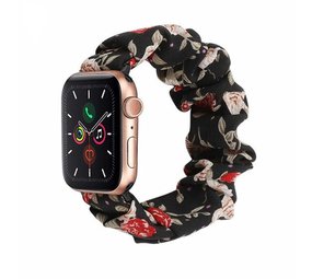Strap-it® Apple Watch Scrunchie bandje (bloemen)