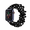 Strap-it® Strap-it Apple Watch Scrunchie bandje (zwart met stippen) Strap-it® Strap-it Apple Watch Scrunchie bandje (zwart met stippen)