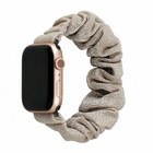 Strap-it® Strap-it Apple Watch Scrunchie bandje (shiny beige)