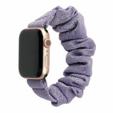 Strap-it® Apple Watch Scrunchie bandje (shiny paars)