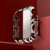 Strap-it® Strap-it Apple Watch PC hard case met glas (white leopard) Strap-it® Strap-it Apple Watch PC hard case met glas (white leopard)