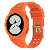 Strap-it® Strap-it Samsung Galaxy Watch 4 40mm siliconen bandje met frame (oranje) Strap-it® Strap-it Samsung Galaxy Watch 4 40mm siliconen bandje met frame (oranje)