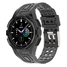 Strap-it® Strap-it Samsung Galaxy Watch 4 Classic 46mm siliconen bandje met frame (transparant zwart) Strap-it® Strap-it Samsung Galaxy Watch 4 Classic 46mm siliconen bandje met frame (transparant zwart)