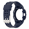 Strap-it® Strap-it Samsung Galaxy Watch 4 Classic 46mm siliconen bandje met frame (donkerblauw) Strap-it® Strap-it Samsung Galaxy Watch 4 Classic 46mm siliconen bandje met frame (donkerblauw)