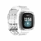 Strap-it® Strap-it Fitbit Versa 3 crystal bandje met frame (transparant)