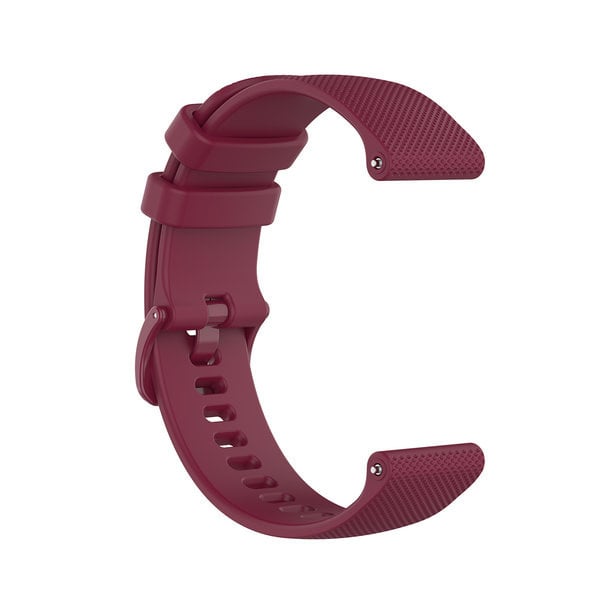 Strap-it Luxe siliconen horlogeband 22mm - universeel - wijnrood