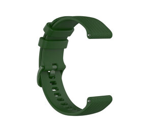 Strap-it® Luxe siliconen horlogeband 22mm - universeel - donkergroen