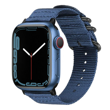 Strap-it® Strap-it Apple Watch nylon gesp bandje (blauw)