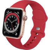Strap-it® Apple Watch siliconen bandje (rood)