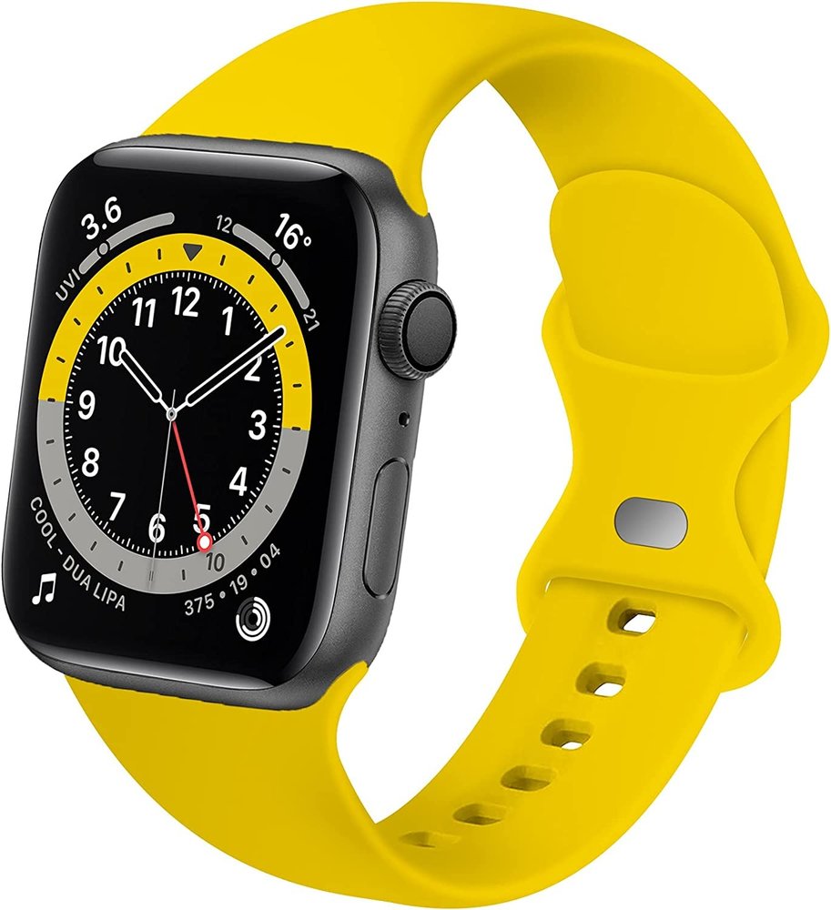 Strap-it® Strap-it Apple Watch siliconen bandje (geel)