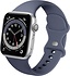 Apple Watch siliconen bandje (grijs-blauw)