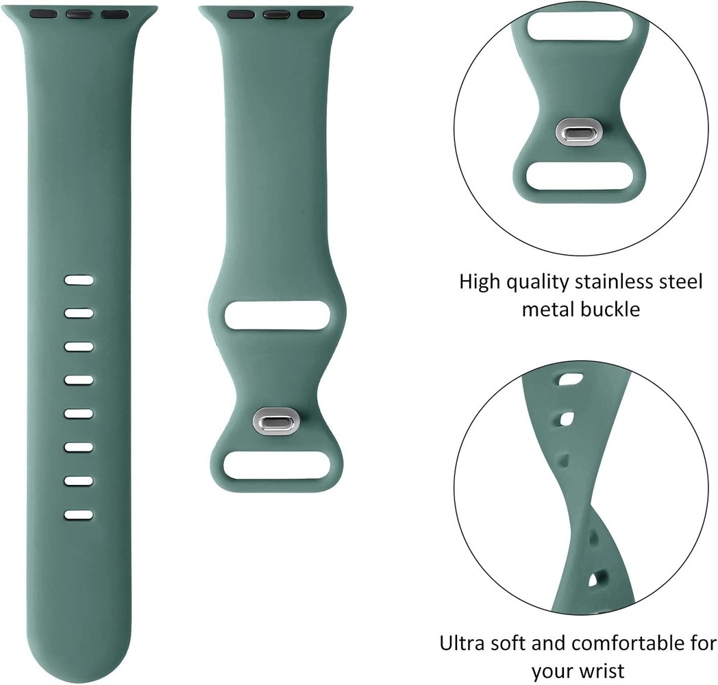 Strap-it® Strap-it Apple Watch siliconen bandje (cactus)