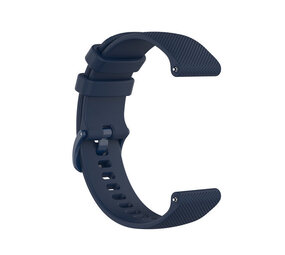 Strap-it® Luxe siliconen horlogeband 22mm - universeel - donkerblauw