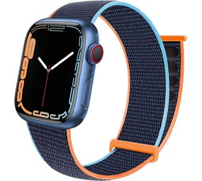 Strap-it® Apple Watch nylon loop bandje (donkerblauw)