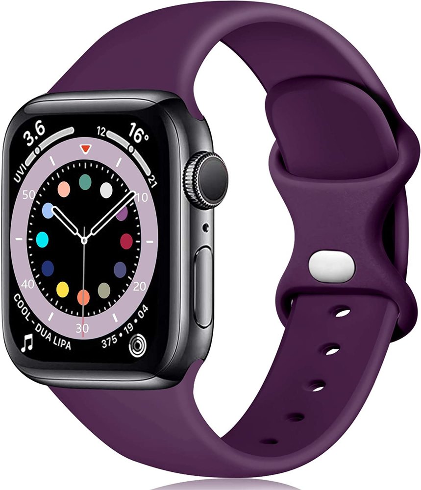 Strap-it® Strap-it Apple Watch siliconen bandje (donkerpaars)