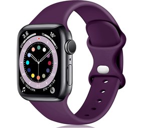 Strap-it® Apple Watch siliconen bandje (donkerpaars)