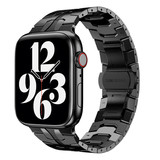 Strap-it® Apple Watch steel iron band (zwart)