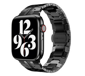 Strap-it® Apple Watch steel iron band (zwart)