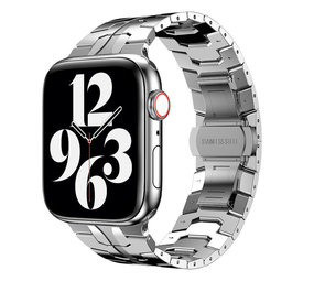 Strap-it® Apple Watch steel iron band (zilver)