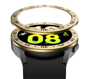 Strap-it® Samsung Galaxy Watch 5 44mm bezel ring tijd (retro goud)